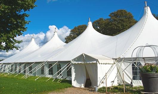 high-quality portable toilets stationed at a wedding, meeting the needs of guests throughout the outdoor reception in Berkley MA